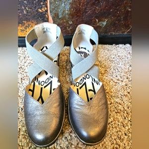 Fly London metallic shoes.